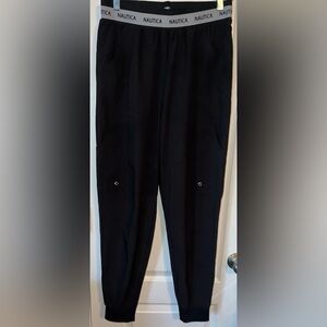 Nautica EUC Black Jogger Scrub Pants